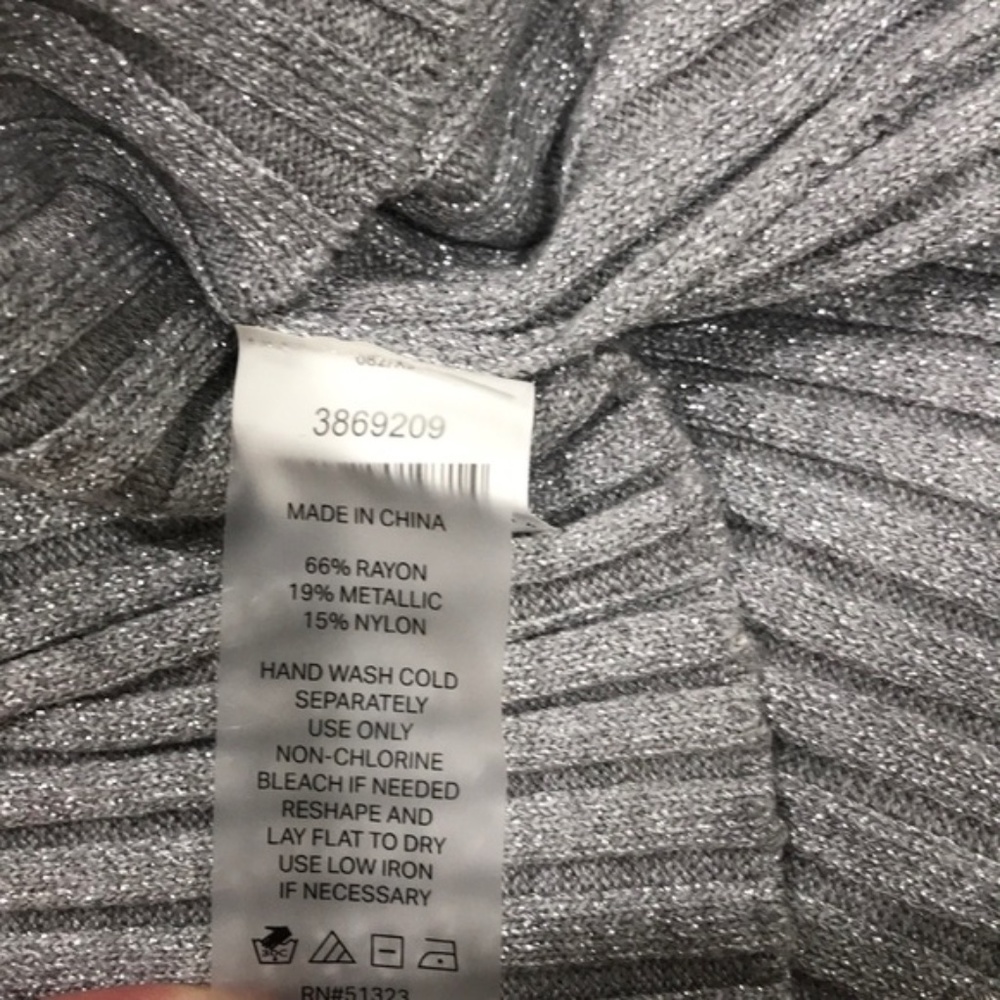 Court & Rowe Metallic Mock Neck Ribbed Sweater - Picture 2 of 6